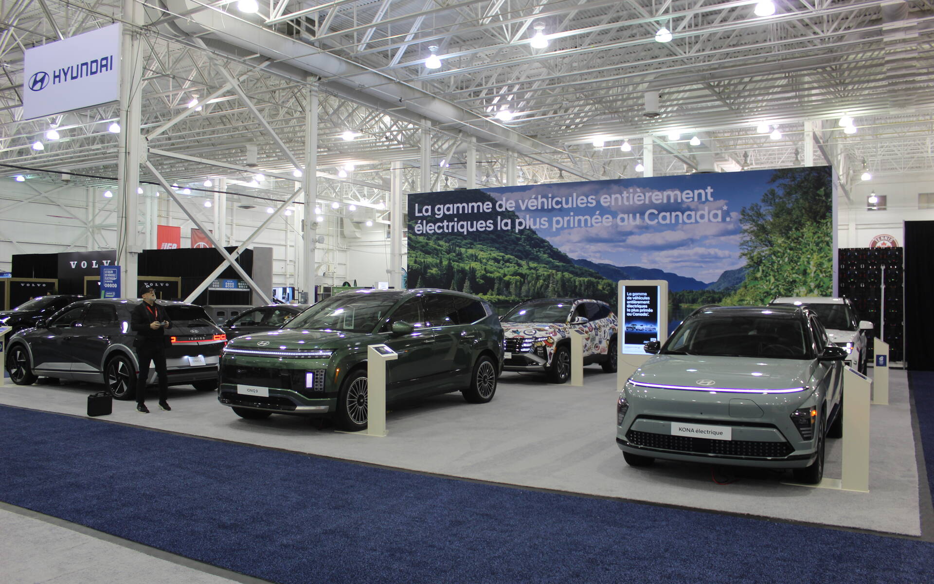 <p>Hyundai Kona EV, Ioniq 9, Ioniq 5 and Tucson Hybrid</p>